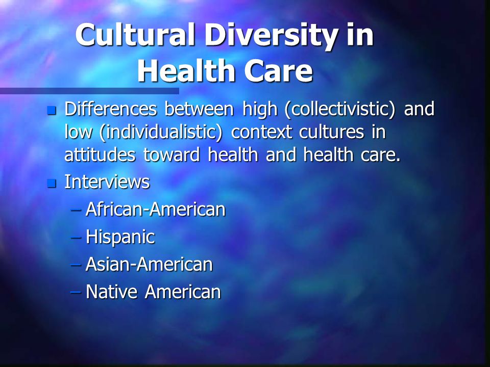 The Importance of Cultural Diversity in Health Care